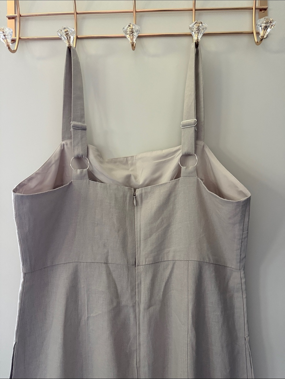 Express Tan Strappy Sweetheart Jumpsuit - Picture 3 of 5